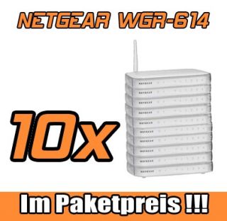 10x Netgear WGR614 WLAN Router   im PAKETPREIS   Restposten mit