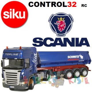 SIKU CONTROL 6725 RC SCANIA R620 mit Kippsattelauflieger in blau   Set