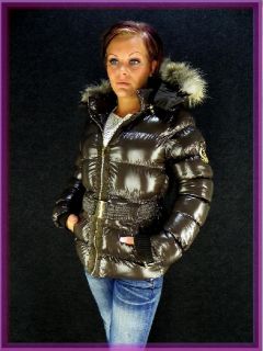 JOLINA Edel Glanz Steppjacke Gr. XS 34 Lack Jacke Damen Winterjacke