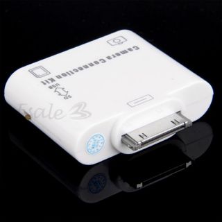 2in1 Kartenleser Adapter USB SD MMC AV Kabel für Apple iPad 1 2