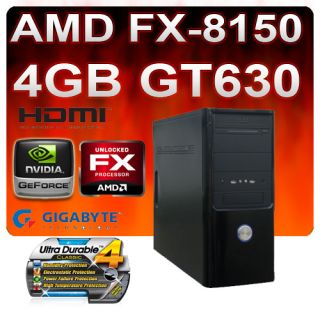 GAMER PC AMD BULLDOZER FX 8150 8x4,3 GHz 16GB GT630 4GB DX11 USB 3.0