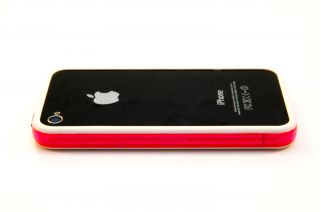 iPhone 4 Bumper Schutzhülle PINK TRANSPARENT WEISS