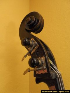 wunderschöner seltener kontrabass 19.jhdt mit zettel c.de pirot paris