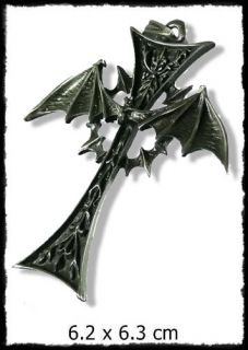 SA160 Gothic Vampir Fledermaus Kreuz Anhänger Kette