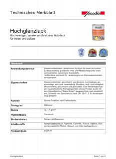 Arcadia Hochglanzlack Tiefschwarz 6€/l RAL 9005 acryl Schwarz R3/04