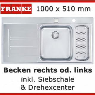 Franke Edelstahlspüle Epos EOX 661 Spüle Küchenspüle Einbauspüle