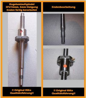 Kugelumlaufspindel SFU1605 L1200, CNC Eigenbau, ball screw