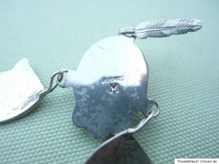 traumhaftes Engelsflügel Collier Kette mit grünem Achat 925 Silber