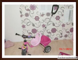 Puky 2325 Dreirad Touring mit Schiebestange CAT 1 S Lovely Pink Rosa