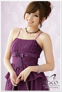 Y1125 Empire Stufen Dress Kleid purple Gr 34 36 XS   S