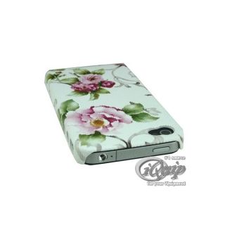 iPhone 4 Kunststoff Case Cover Rosen Flower Style Schutz Hülle Schale
