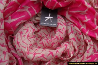 Primark XXL Schal / Tuch in pink/beige mit Vögel/Schwalben