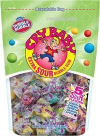 CRY BABY EXTRA SOUR 120* Wrapped Dubble Bubble Gumballs gum candy 23