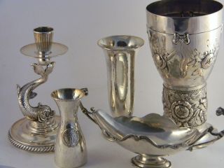 Silber Kelch / Vasen / Kerzenständer / Schale Gesamt 676 gramm