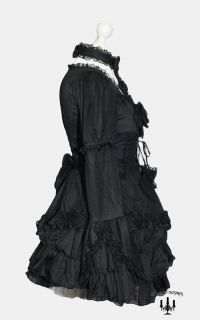 Dark romantic Gothic Lolita Kleid RQ BL in schwarz mit Rüschen Gr 34