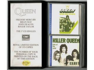 QUEEN  THE 3CD SINGLES LIMITED LEATHER WALLET LEDERMAPPE #229