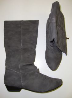 LE SCARPE Stiefel wadenhoch / elegante Boots grau NEU