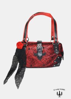 Dark romantic Gothic XL spider Handtasche Tasche mit Spinnennetz