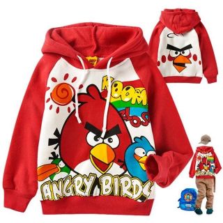 Kinder Jungen Mädchen Angry Birds Kapuzen Pullover SweatShirt Hoodie