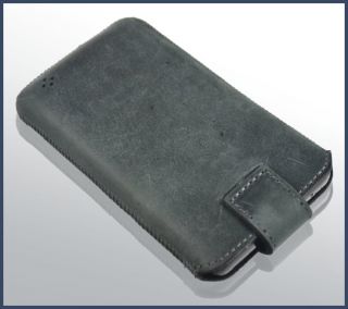 Handy Echt Leder Tasche Antik Grau Für Nokia Lumia 920 Etui Schutz