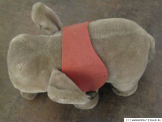 Alter Steiff Elefant mit kleinen Knopf im Ohr 19 cm x 27 cm