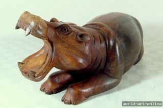 Nilpferd Holz Afrika Kenia Flußpferd Hippo MA