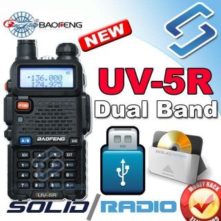 UV 5R BAOFENG Dual Feq UHF/VHF Radio + free USB Prog Cable + software