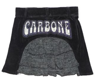 Carbone Rock black velvet miniskirt Neu H/W 2012
