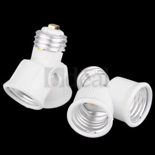 E27 Lampe Adapter Von 1xE27 auf 2xE27 LED Leuchtmittel Kunststoff