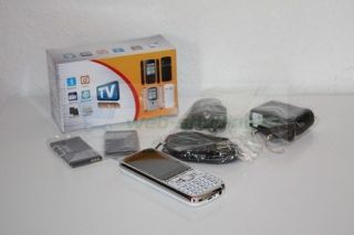 Handy Phone C8 für 4 Sim Karten mit TV BT FM GSM  LED Licht NEU