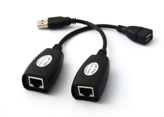Neu USB 2.0 Cat5/Cat6 RJ45 LAN Erweiterung Extender Adapterkabel 150ft