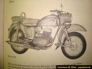 1961 DDR Motorrad Oldtimer Buch AWO 425 Stoye Duna Seitenwagen MZ JAWA