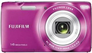 Fuji JZ100 Digital Camera Pink 14MP 8x Zoom 720p HD Fujifilm FinePix