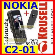 Krusell leather Case Ledertasche 89536 Multidapt Nokia C2 01 C2 01 mit