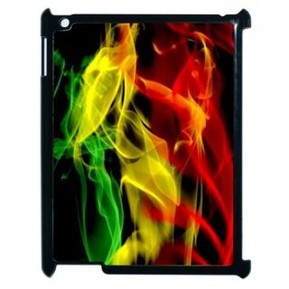 Rasta Reggae Color Cannabis Smoke Design Hard Case for Apple iPad 2