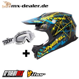 Neal 712 Helm Synapse schwarz Crosshelm MX Motocross S M L XL+ Thor