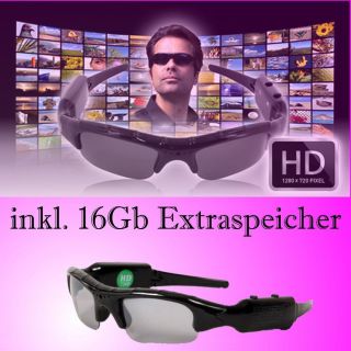 HD 720p Videobrille  Kamera und Brille für Schifahrer Snowboarder