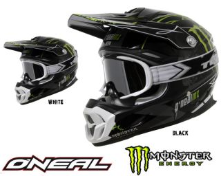 Oneal 712 Monster Helm + Tech O Crossbrille white Gr. L