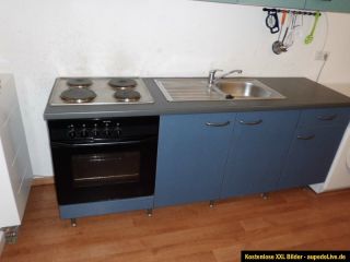 Küche Küchenzeile Indesit Backofen Elektroherd Spüle Kühlschrank