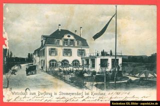 AK Wirtschaft zum Dorfkrug in Stromeyersdorf bei Konstanz gelaufen