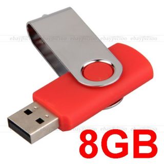 USB Memory Speicher Stick 8GB Speicherstick Memorystick Rot Silber