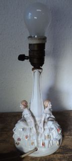 alter figürlicher Porzellan Lampenfuß Neutettau Lampe