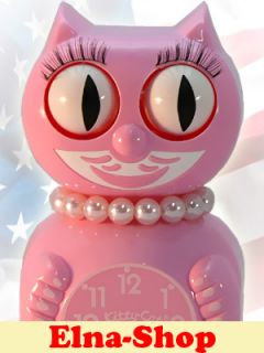 Miss Kitty Kit Cat Clock Katze Wanduhr Original Pink