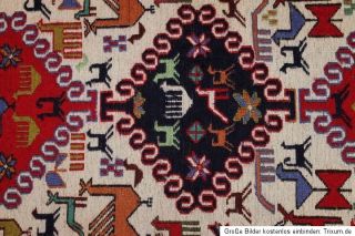 Handgeknüpfter Perser Kelim Teppich shahsavan 139x103cm