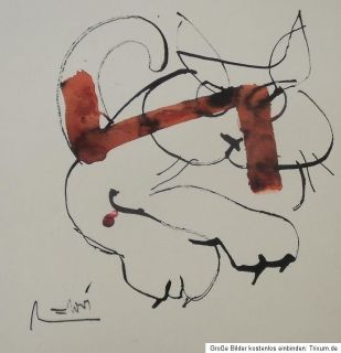 Max Müller Zeichnung Katze  orig.sign, Kunstakademie Stuttgart