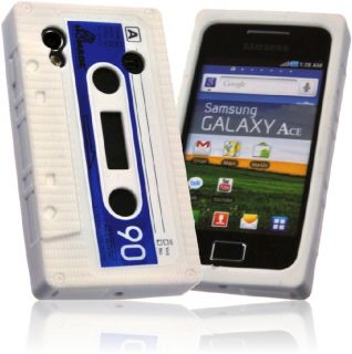 Retro Kassetten Look Silikon Case für Samsung Galaxy Ace S5830 Handy