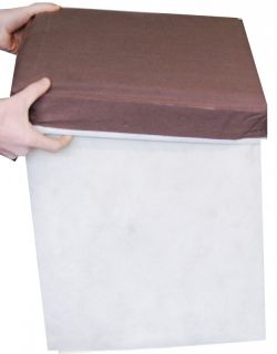 klappbarer Sitzhocker Aufbewahrungsbox 40x40x45 natur