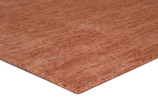 Teppich Wolle terracotta, rot, meliert ,handgewebt