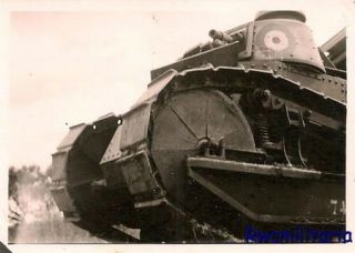 TERRIFIC Close Up View Abandoned French FT 17 Light Panzer Tank