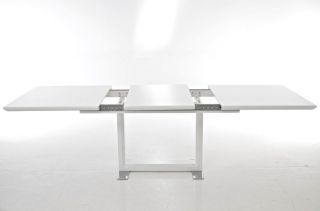 Esszimmertisch Ocean, Weiß Hochglanz ausziehbar Esstisch Tisch 200